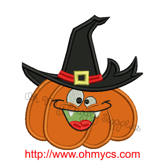 Silly Pumpkin Applique Design | Oh My Crafty Supplies Inc.