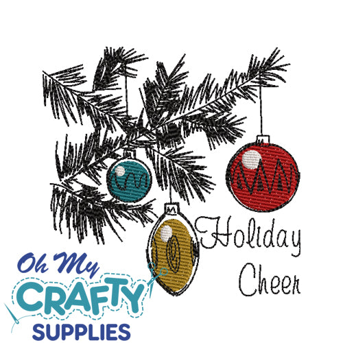 Holiday Cheer Sketch Embroidery Design