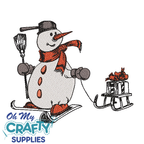 Sketch Snowman 92721 Embroidery Design