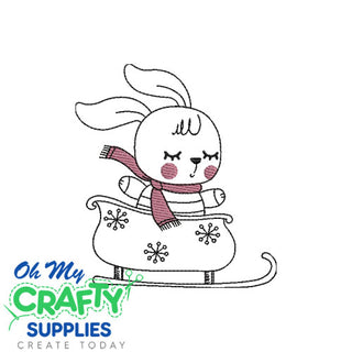 Snow Bunny 1224 Embroidery Design