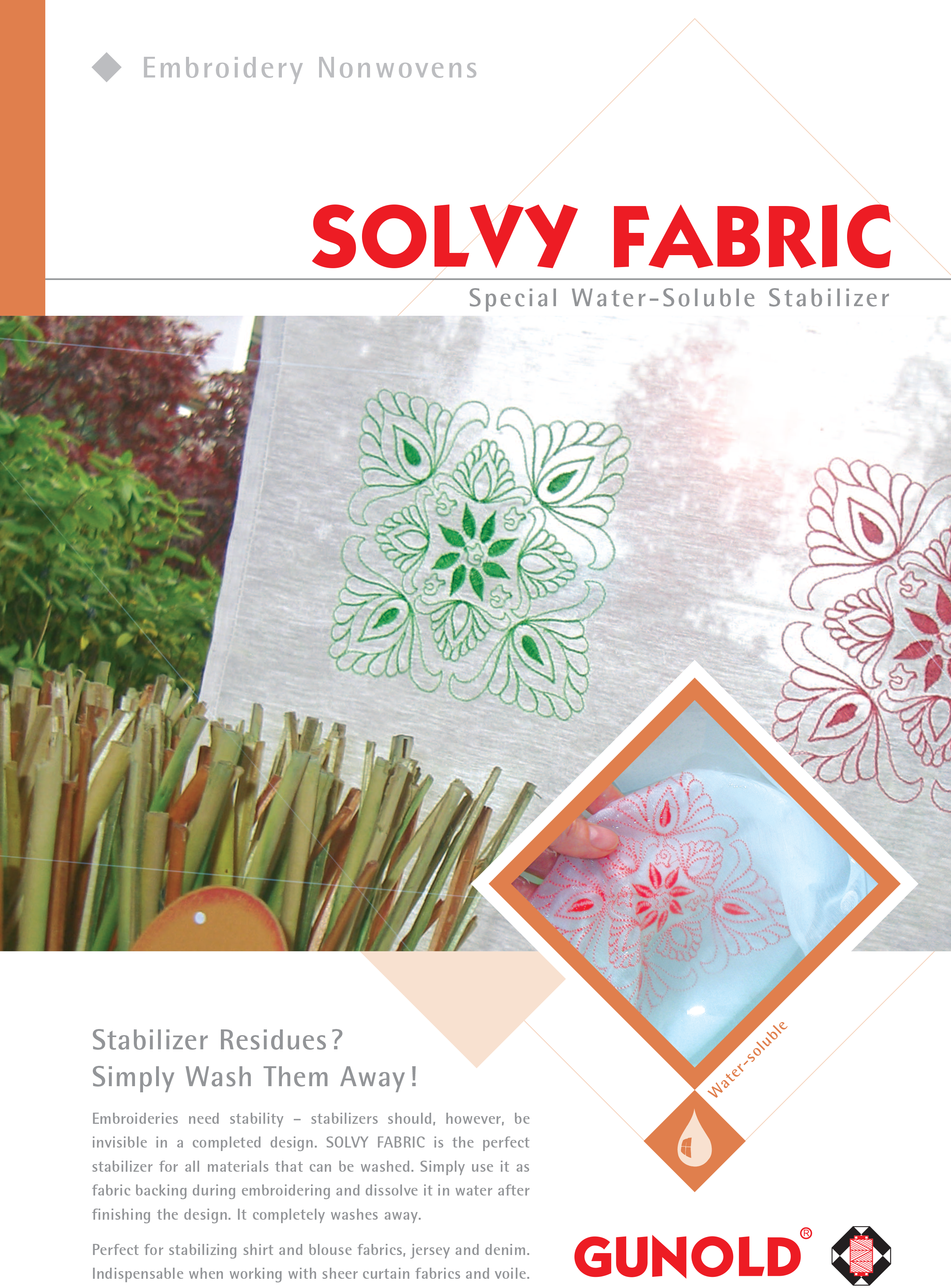 8" X 8" FABRI-SOLVY (100 Pcs) - WATER SOLUBLE! - Oh My Crafty Supplies Inc.