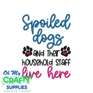 Spoiled Dogs 12423 Embroidery Design