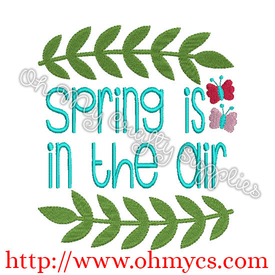 Spring is in the air Embroidery Design