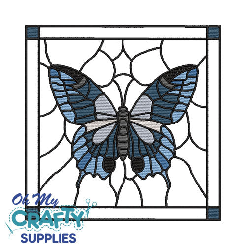 Butterfly Stained Glass 42122 Embroidery Design