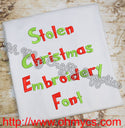 Grinch's Stolen Christmas Embroidery Font (BX Included)