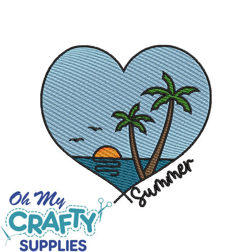 Summer Beach 630 Embroidery Design