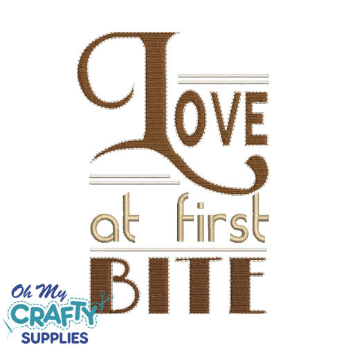 Love at First Bite Embroidery Design