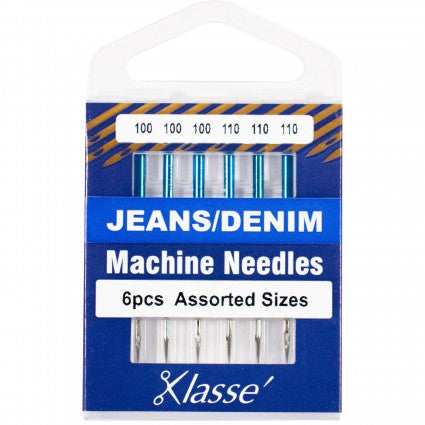 Klasse Jeans Needle Asst (x3 ea) 100/16, 110/18