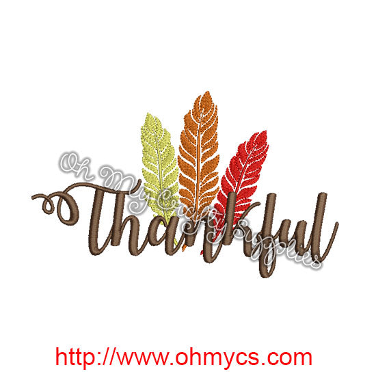 Thankful Embroidery Design