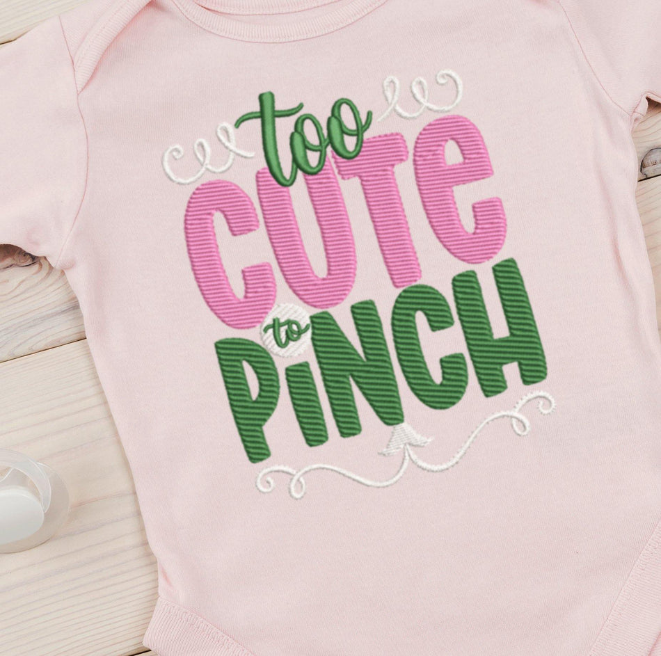 Too Cute to Pinch 2021 Embroidery Design - Oh My Crafty Supplies Inc.