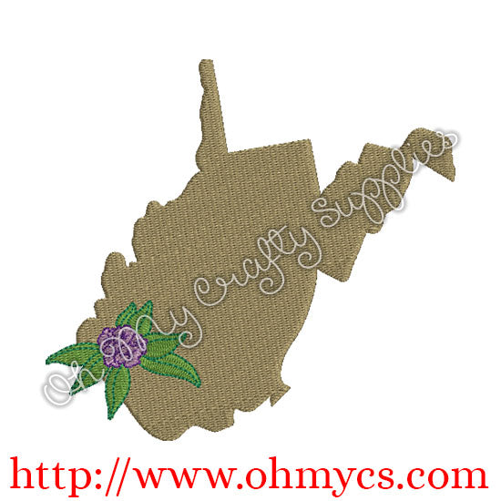 West Virginia Embroidery Design