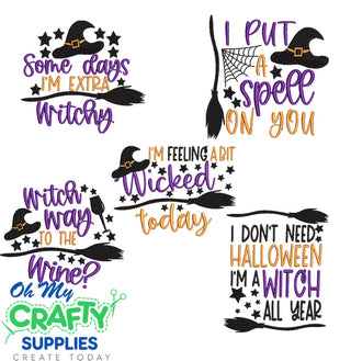 Wicked Witch Embroidery Design Set