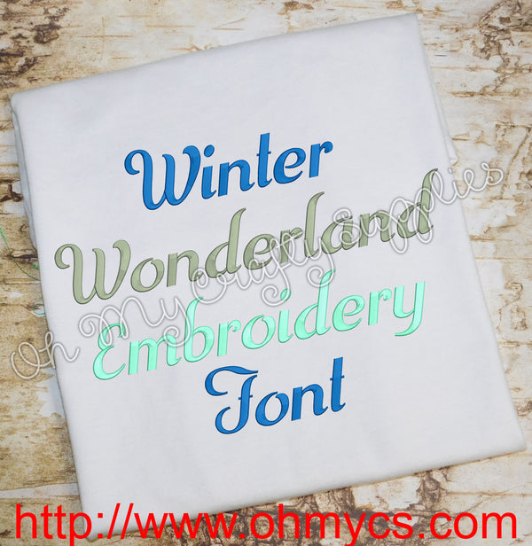Winter Wonderland Embroidery Font (BX Included)