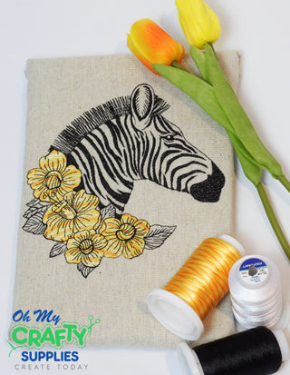 Floral Zebra 5222 Embroidery Design