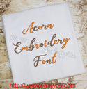 Acorn Embroidery Font (BX Included)