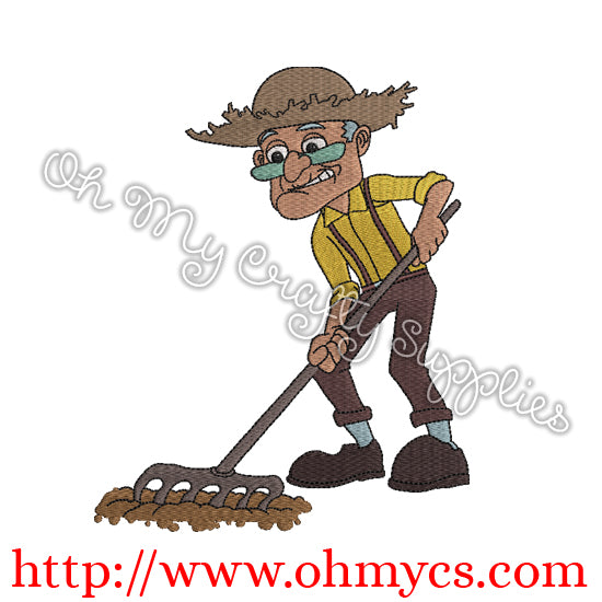 Albert Gardening and Farming Embroidery Design