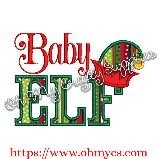 Baby Elf Applique Design