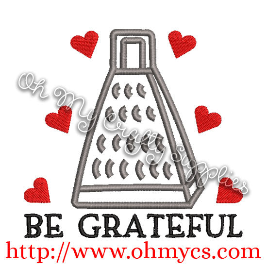 Be Grateful Embroidery Design