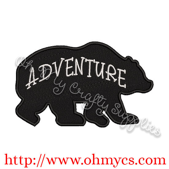 Adventure Bear Embroidery Design