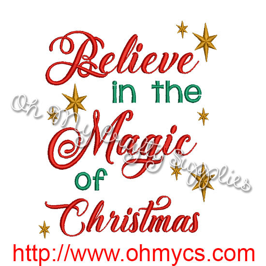 Magic of Christmas Embroidery Design