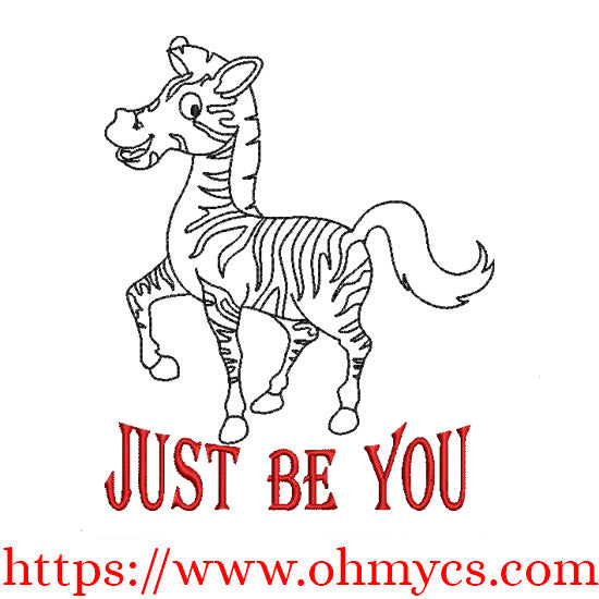 Just Be You Embroidery Design