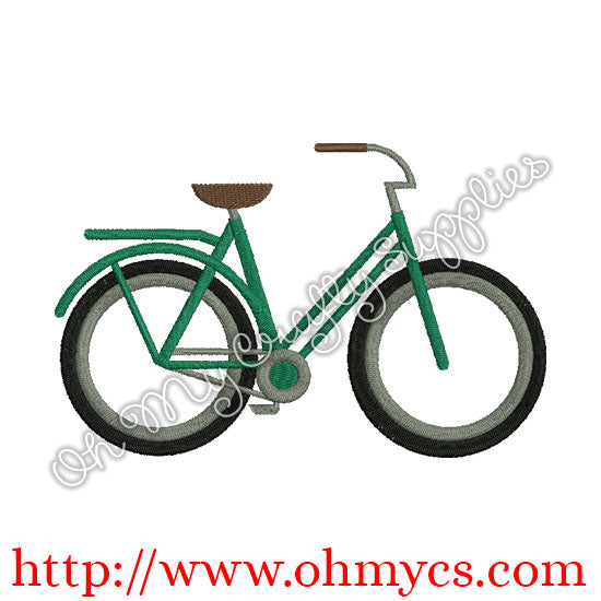 Bicycle Embroidery Design