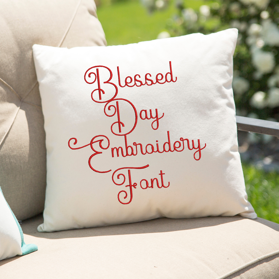 Blessed Day Embroidery Font (BX Included) - Oh My Crafty Supplies Inc.