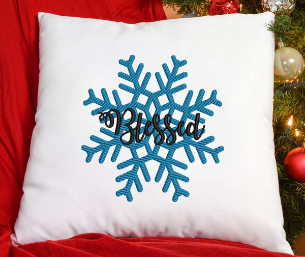 Blessed Snow Flake Embroidery Design - Oh My Crafty Supplies Inc.