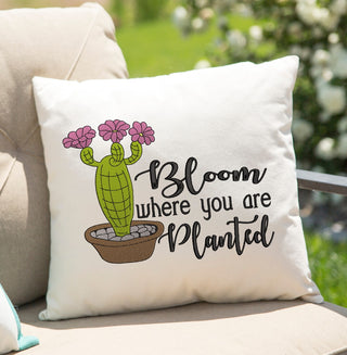 Bloom where you are Planted Embroidery Design