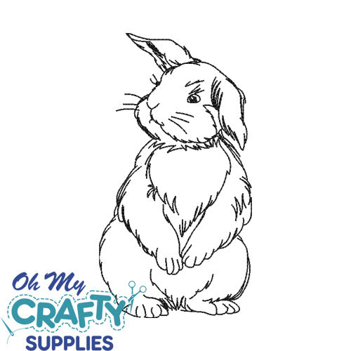Bunny Sketch 1622 Embroidery Design