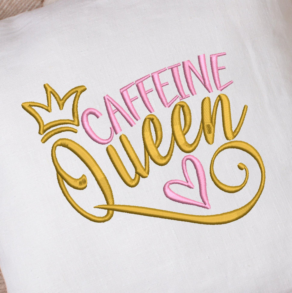 Caffeine Queen 2021 Embroidery Design - Oh My Crafty Supplies Inc.