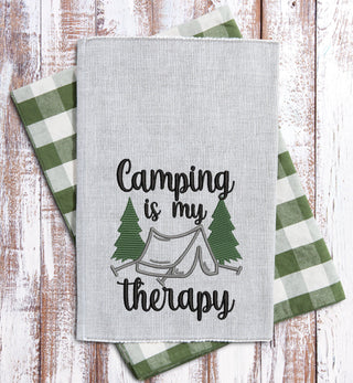 Camping is my Therapy Embroidery Design - Oh My Crafty Supplies Inc.