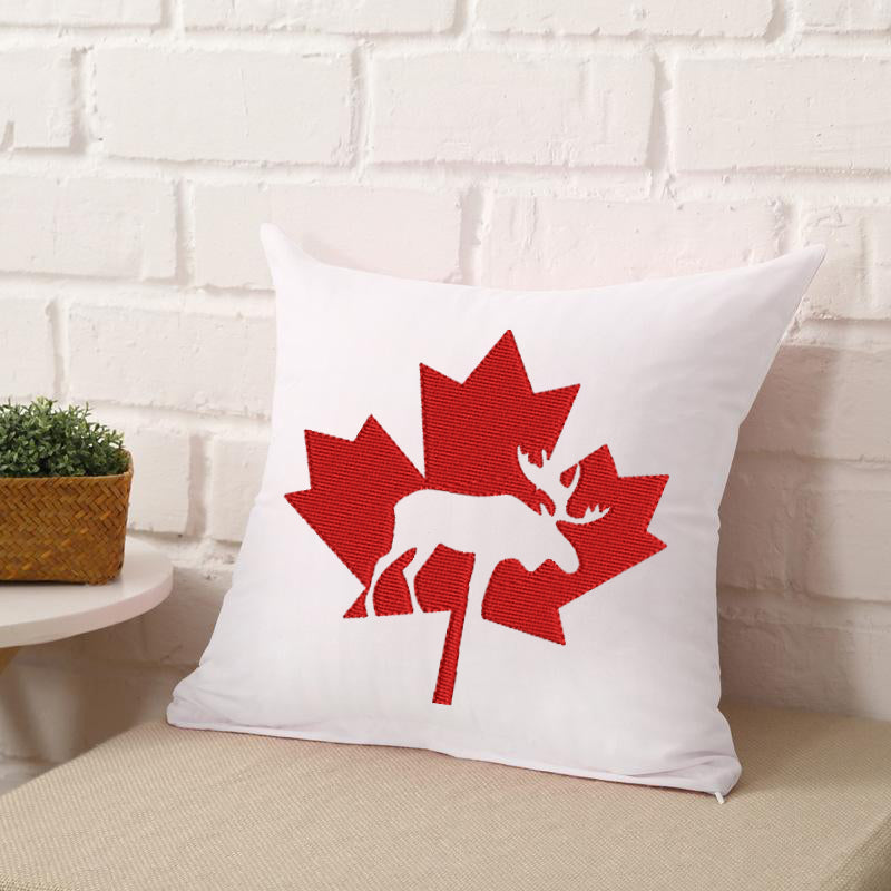 Canada Moose Leaf Embroidery Design