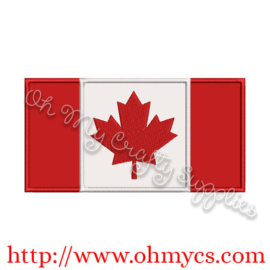 Canadian Flag Applique Design