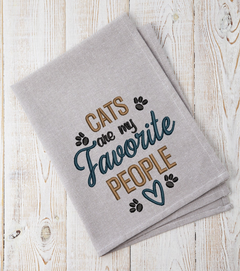 Cats are my Favorite People 2020 Embroidery Design