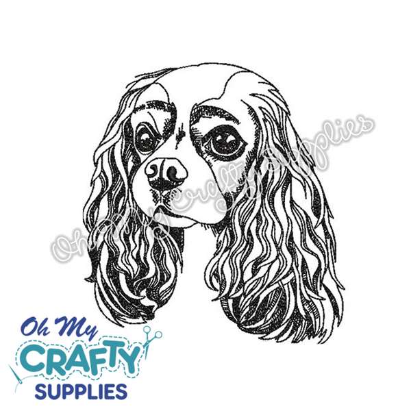 Cavalier King Charles Embroidery Design