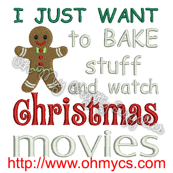 Christmas Movies Embroidery Design