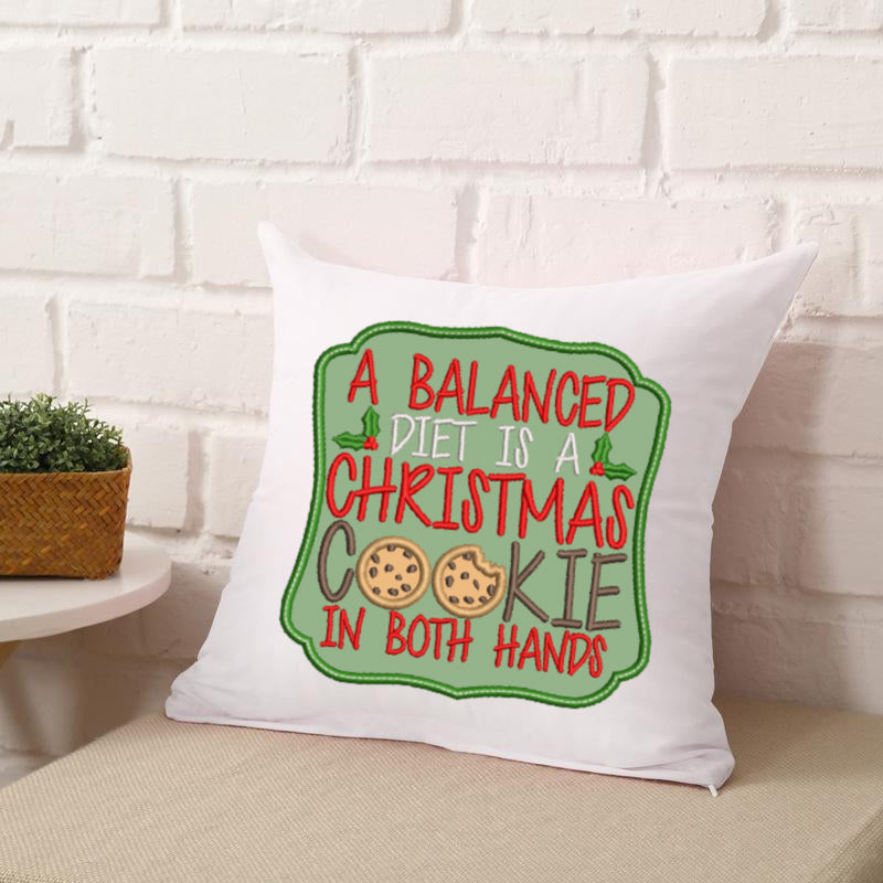 Christmas Balanced Diet Embroidery Design