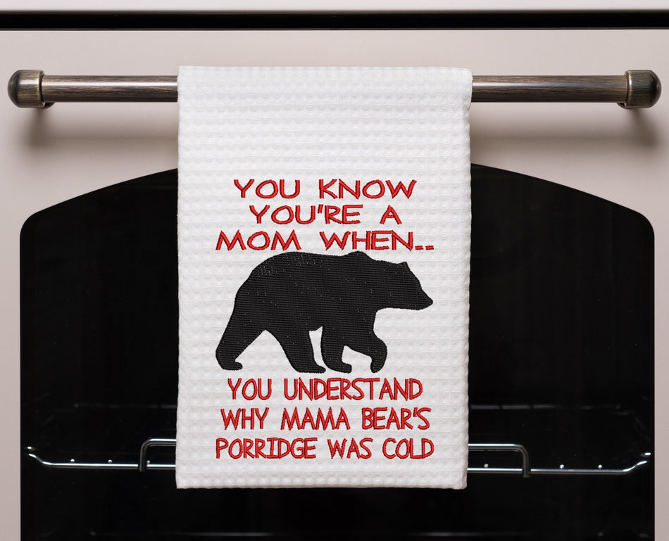 You're a mom when Cold Porridge Embroidery Design