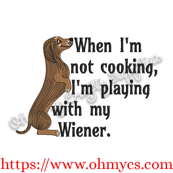 Cooking Playing with Wiener Embroidery Design