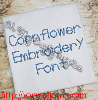 Cornflower Embroidery Font (BX Included)