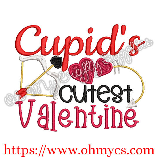 Cupid's Cutest Valentine Embroidery Design