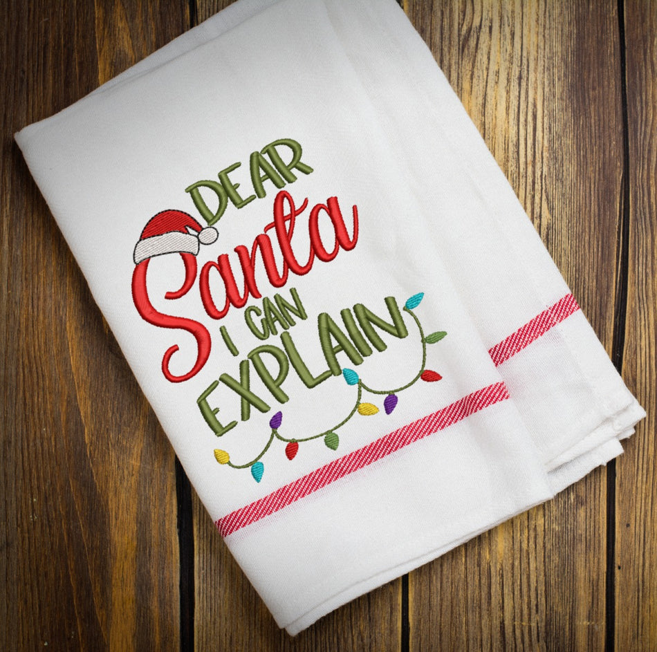 Dear Santa I can Explain 2020 Embroidery Design