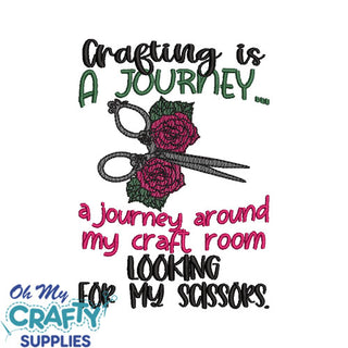 Crafting is a journey Embroidery Design