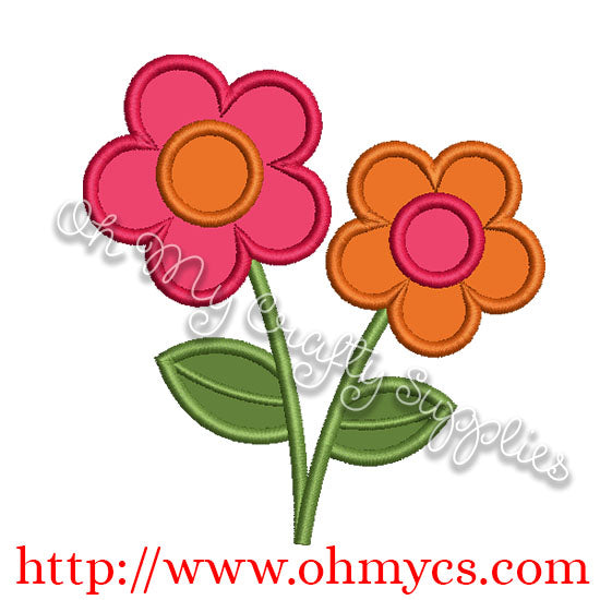 Double Flower Applique Design