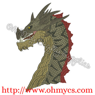 Dragon Head Embroidery Design