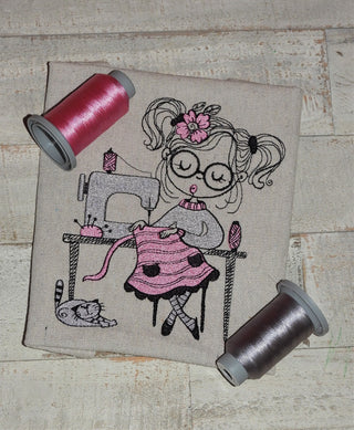 Little Seamstress Embroidery Design