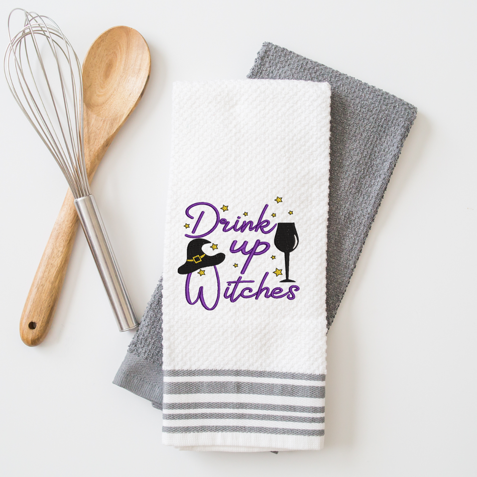 Drink Up Witches 2 Embroidery Design