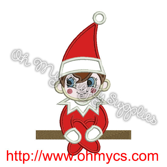 Elf On The Shelf Embroidery Applique