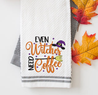 Even Witches Need Coffee Embroidery Design